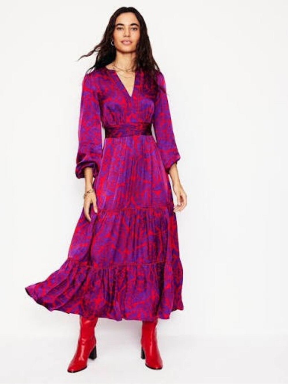 Boden Pippa Satin Maxi Dress